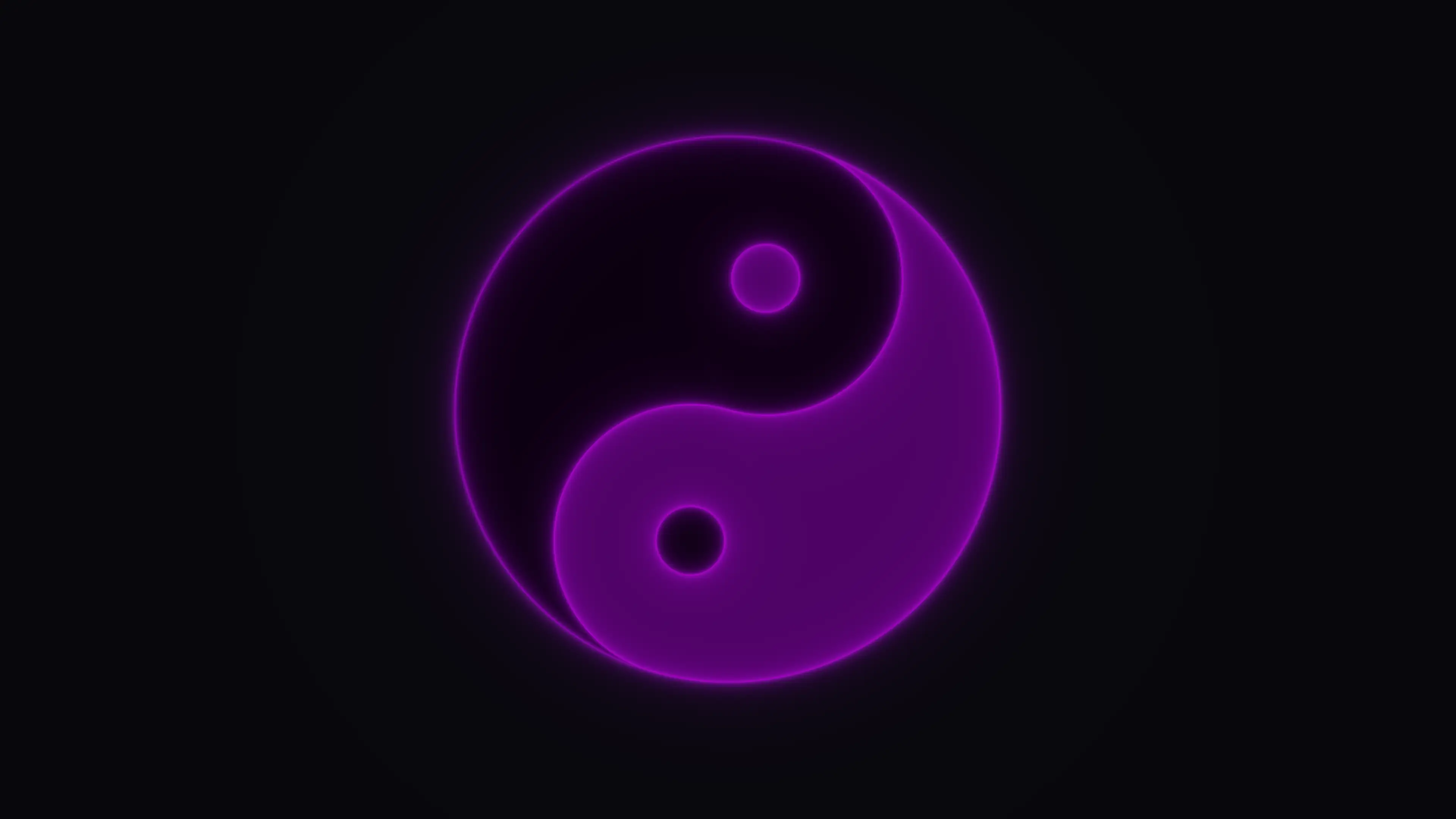 Yin Yang animated live wallpaper on a desktop