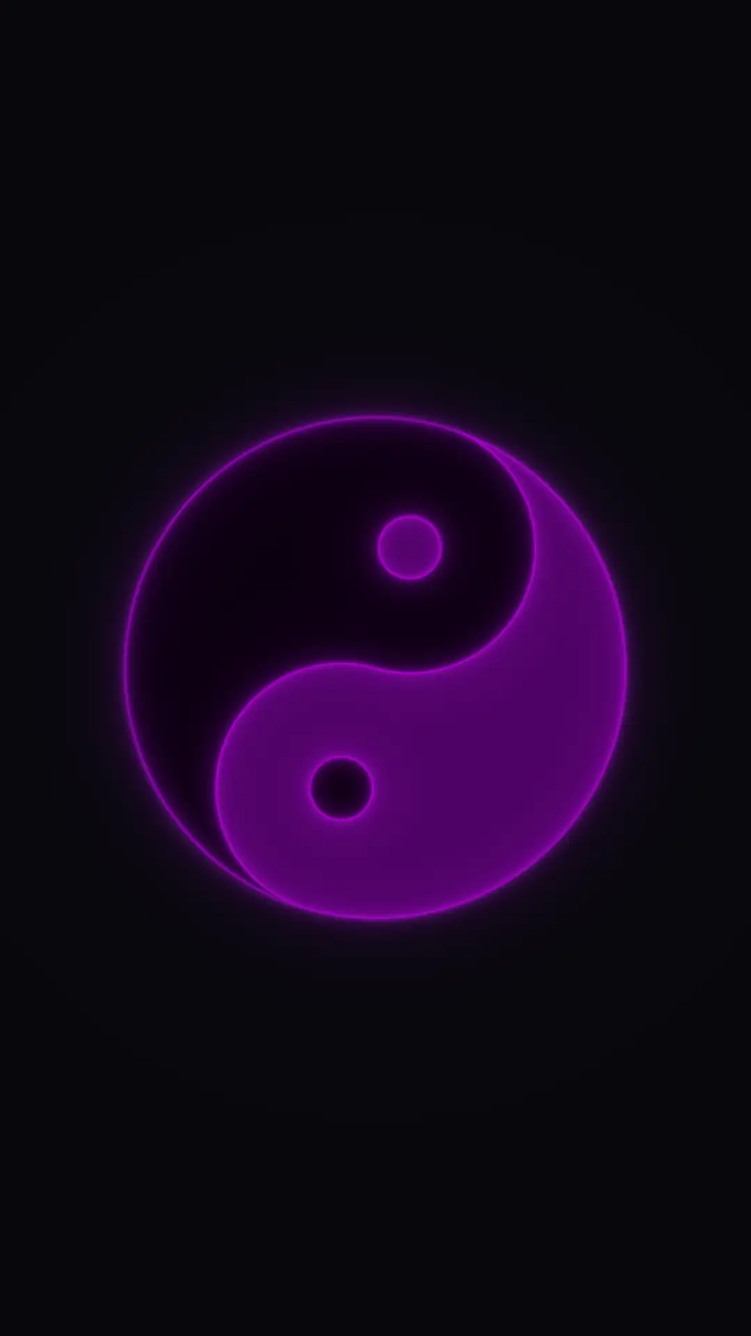 Yin Yang animated live wallpaper on a phone