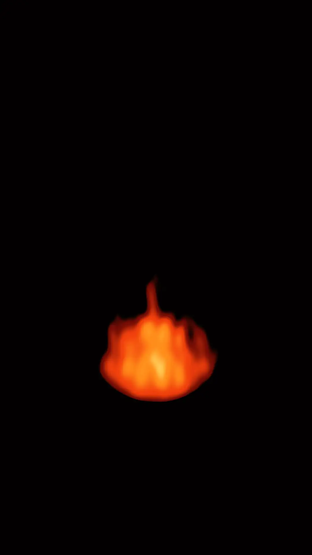Fire animated live wallpaper on a phone